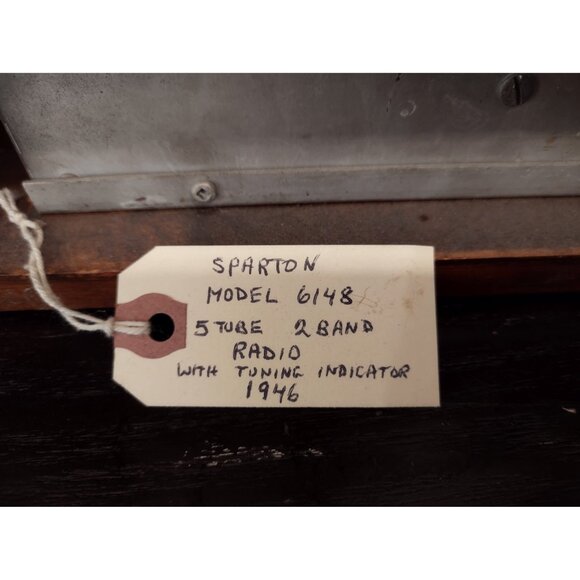 Sparton 6148 Viso-Glo AM/SW Tube Radio (1946) Expert Restored, Green Tuning Eye - Picture 9 of 16